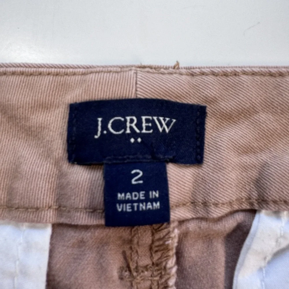 J CREW Girlfriend Chino Khaki Pant Womens 2 Tan AD156 - Picture 2 of 14